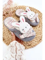 Dziecięce Kapcie Na Grubej Podeszwie Króliczki Szare Dasca Dziecięce Kapcie Na Grubej Podeszwie Króliczki Szare Dasca