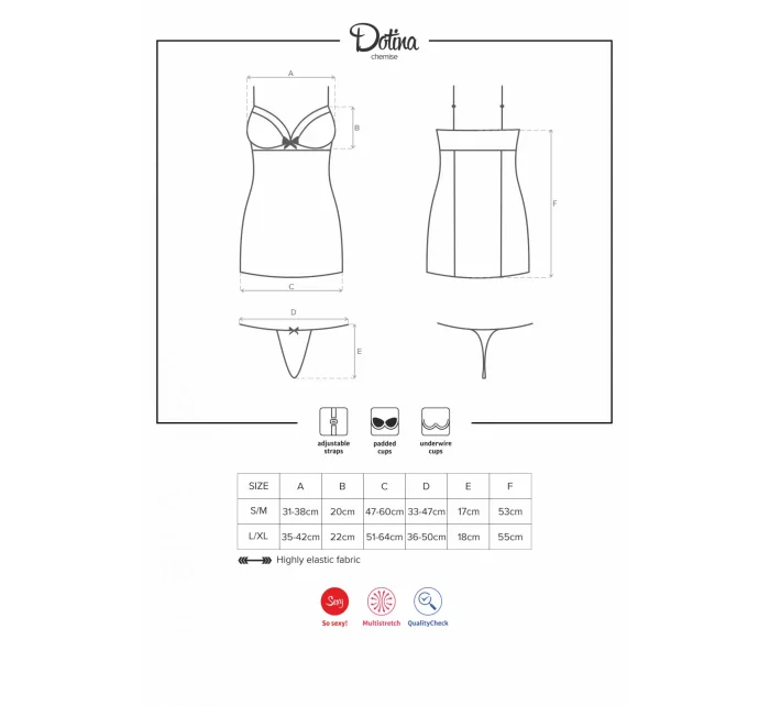 Košieľka Dotina chemise - Obsessive