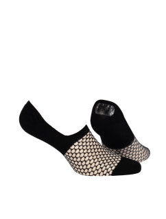 Vzorované dámske ponožky "mokasínky" s polyamidom BRIGHT + SILIKÓN