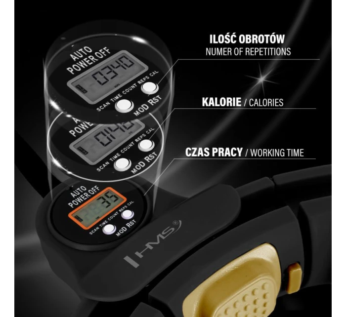 Čierna/zlatá HHM13 Magnetický set Hula Hop s počítadlom HMS + BR163 Čierny pás na chudnutie Čierna/zlatá HHM13 Magnetický set Hula Hop s počítadlom HMS + BR163 Čierny pás na chudnutie