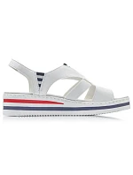 Sandály na platformě W model 22082975 bílé Rieker - Inny