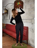 Women Dámský svetr s výstřihem do V deep black model 22500686 - NEOBLU Women Dámský svetr s výstřihem do V deep black model 22500686 - NEOBLU