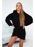 Zateplené šaty s obálkovým model 18752798 černé - K-Fashion