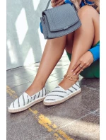 Damskie Modne Logowane Espadryle Big Star JJ274959 Białe