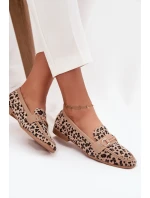 Mokasyny Loafersy Damskie Z Ozdobnym Elementem Panterka Beżowe Evelora Mokasyny Loafersy Damskie Z Ozdobnym Elementem Panterka Beżowe Evelora
