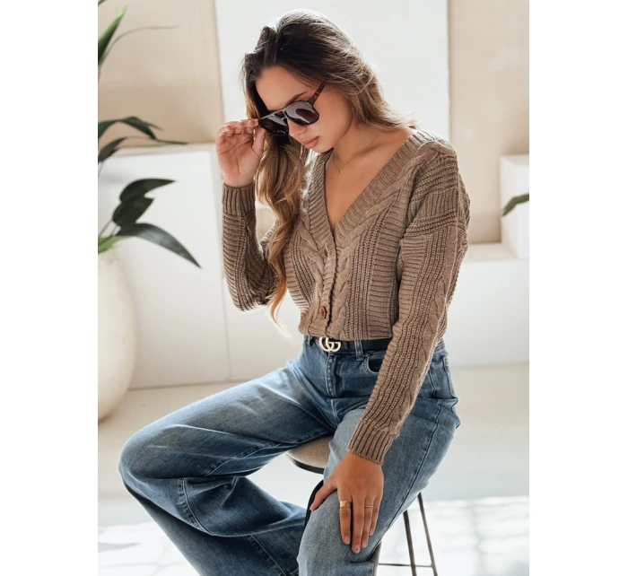 Dámský svetr beige Dstreet model 21967074 - FashionStreet