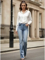 Dámské džínové kalhoty s květinou modré Dstreet model 21988231 - FashionStreet Dámské džínové kalhoty s květinou modré Dstreet model 21988231 - FashionStreet