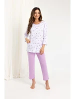 Pyžamo model 21230857 7/8 2XL3XL Z25/26 dámské rozepínací - Regina