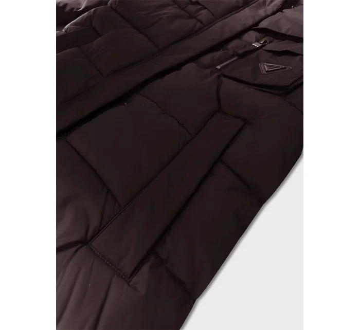 Zimná bunda Libland zo zmiešaných materiálov, hnedá (7820)