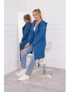 Zateplená džínová bunda s kapucí