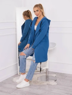 Zateplená džínová bunda s kapucí