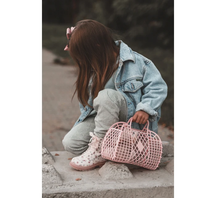 Ocieplane Botki Dziecięce Na Suwak Różowe Dolida Ocieplane Botki Dziecięce Na Suwak Różowe Dolida