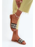 Dámské černé sandály na ploché podrážce model 21657438 - Boto