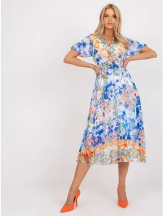 Šaty DHJ SK 15967 1.01P biela a modrá