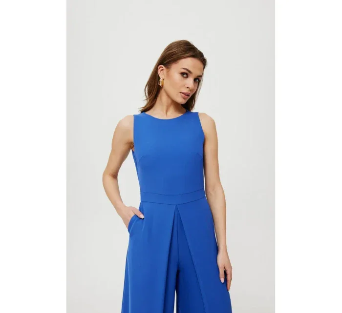 model 19678642 Kombinéza se širokými nohavicemi modrá - Makover