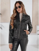 Dámska kožená bunda TY5201 čierna - FashionStreet