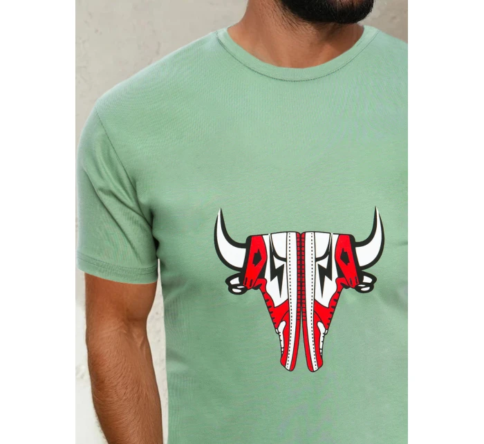 Pánské světle zelené tričko Dstreet model 21965073 - FashionStreet