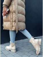 Dámský prošívaný kabát béžový Dstreet model 21978689 - FashionStreet Dámský prošívaný kabát béžový Dstreet model 21978689 - FashionStreet