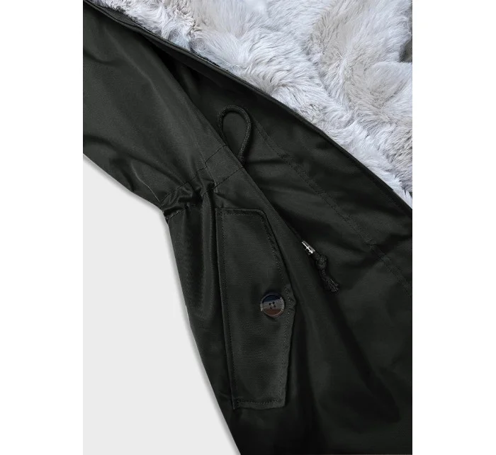 dámská zimní bunda parka s kožešinou model 21247295 - S'WEST