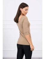 Velbloudí halenka s kulatým výstřihem Velbloudí halenka s kulatým výstřihem