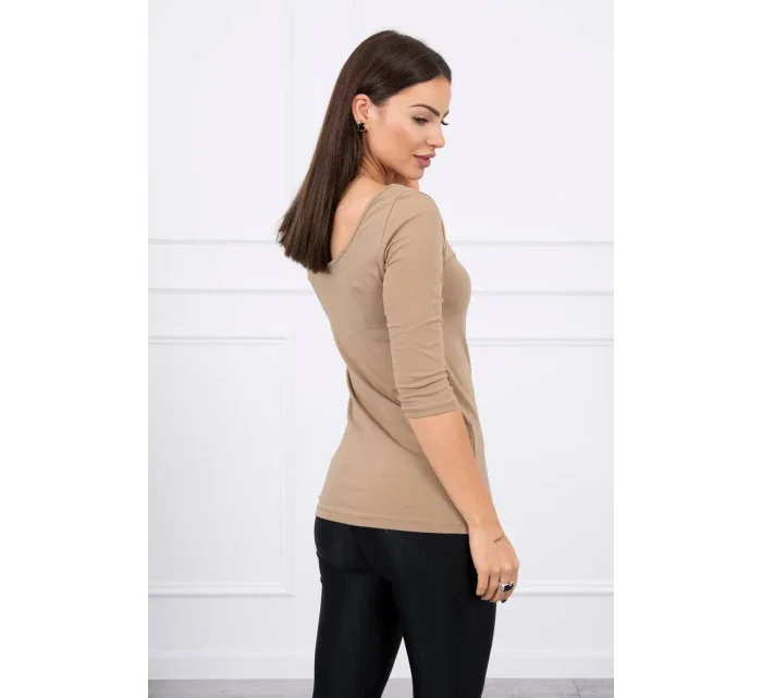 Velbloudí halenka s kulatým výstřihem Velbloudí halenka s kulatým výstřihem