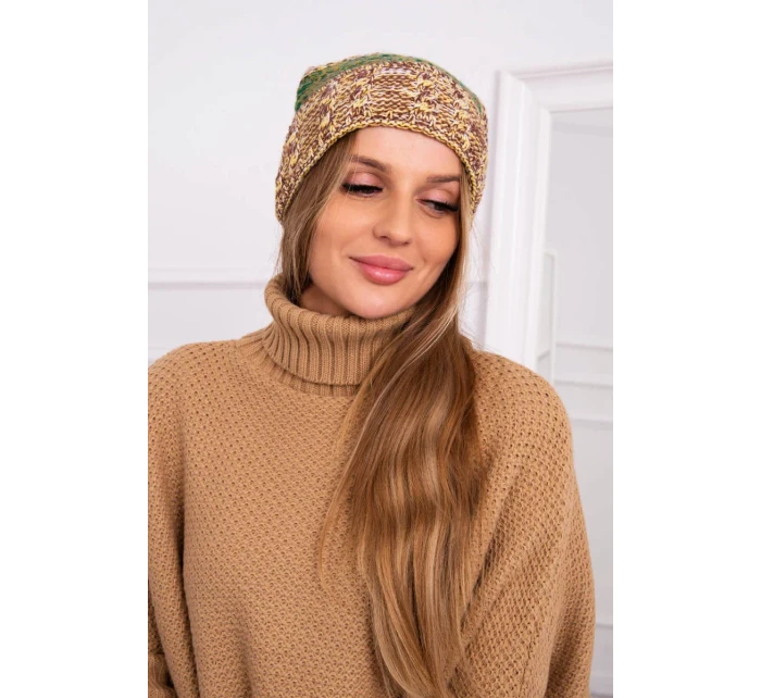 Pola fleecová čiapka K267 green+yellow neon