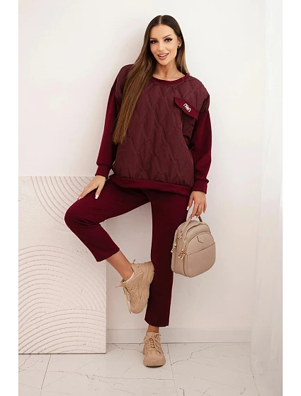 Dámský souprava z viskózy s mikinou a kalhotami model 21439236 - K-Fashion Dámský souprava z viskózy s mikinou a kalhotami model 21439236 - K-Fashion