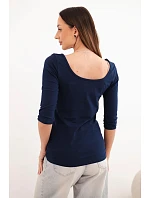 Halenka s kulatým výstřihem granátová Halenka s kulatým výstřihem granátová