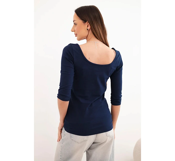 Halenka s kulatým výstřihem granátová Halenka s kulatým výstřihem granátová