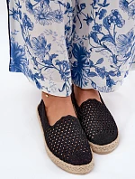 Espadryle Damskie Z Plecionką Vinceza 13625 Czarne