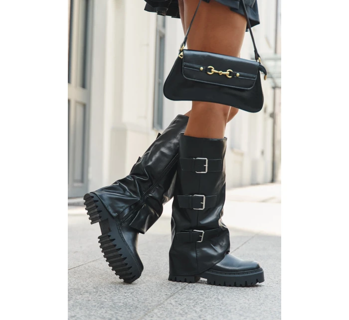 Zateplené dámské kozačky se  Černé model 21709299 - Boto