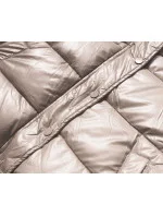 Béžová krátka páperová bunda (d2-3831-62)