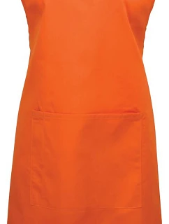 Premier PR 154 Zástěra s laclem a kapsou na břiše "Colours" 39.0154 orange