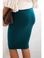 Dámská sukně z úpletu mořská model 21407187 - K-Fashion Dámská sukně z úpletu mořská model 21407187 - K-Fashion