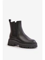Kožené Zateplené Kozačky Chelsea Dámské Big Star model 21677544 Černé - Big Star Shoes
