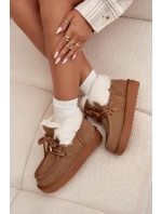 Dámské sněhule z přírodní semiš model 21714062 Camel - D.Franklin