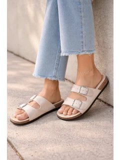 Dámské pantofle světle béžové model 21919566 - Boto