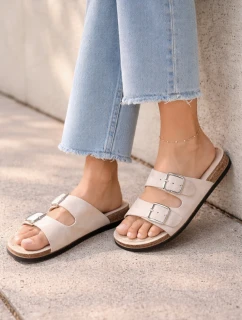 Dámské pantofle světle béžové model 21919566 - Boto