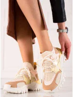 Moderní dámské tenisky vícebarevné bez podpatku Moderní dámské tenisky vícebarevné bez podpatku