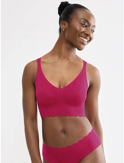 Podprsenka ZERO Feel Bliss Bralette – Berry – SLOGGI Podprsenka ZERO Feel Bliss Bralette – Berry – SLOGGI