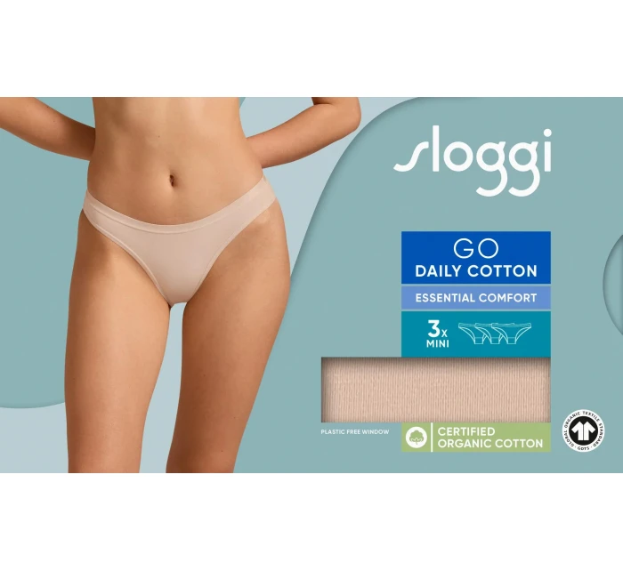 sloggi GO Daily Cotton Mini 3P - BROWN - SLOGGI BROWN - SLOGGI