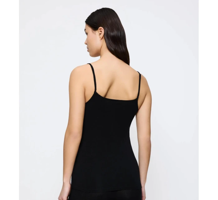 Beauty Layers Spaghetti Top Wool - BLACK - TRIUMPH BLACK - TRIUMPH