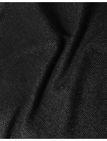 Čierne dámske rebrované priliehavé šaty (5579)