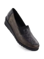 Hnědá kožená dámská obuv na platformě model 21905254 - Rieker