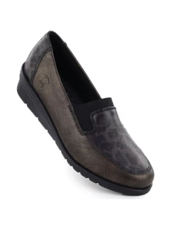 Hnědá kožená dámská obuv na platformě model 21905254 - Rieker