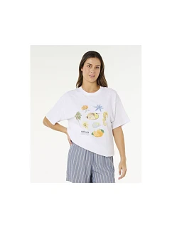 Dámske tričko RIP CURL Poolside Heritage Tee, biele