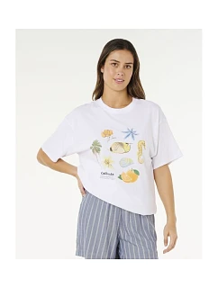 Dámske tričko RIP CURL Poolside Heritage Tee, biele