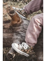 Dětské vysoké tenisky s zipem Béžová a zelená Filemon