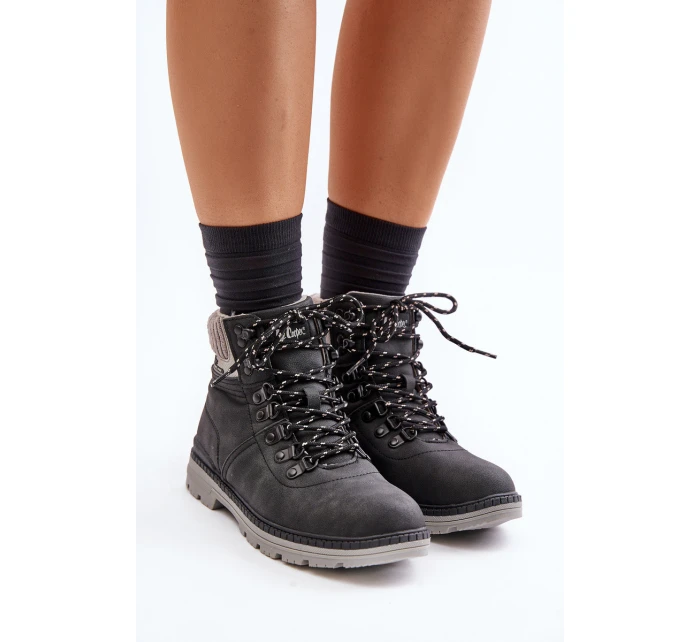 Ocieplane Trapery Damskie Lee Cooper LCJ-24-03-3043 Czarne Ocieplane Trapery Damskie Lee Cooper LCJ-24-03-3043 Czarne