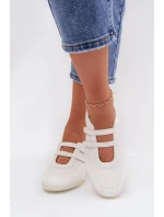 Sportovní dámské baleríny S Paskami Bílé Farvessa